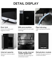 Home Mini Fridge Icebox Use for Coffee Machine Milk Cooler Small Kitchen Fridge With Temperature Display