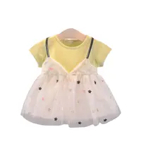 Sommer Baby Kleid 2021 Hot Sale Baby Mädchen Sommerkleid Niedlich Vestido De Elegante De Bebe New Style Mesh Kleider Für Kinder 3 Jahre