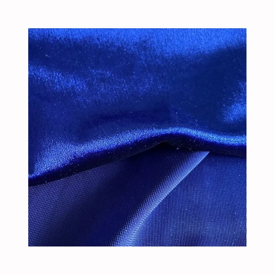 New fashion solid Dyed Knit polyester korea velvet fabric price per meter for women dress