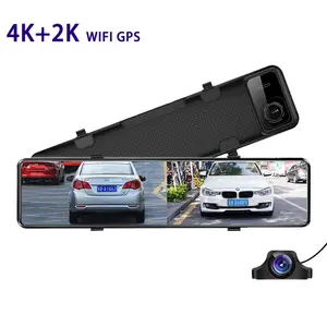 12 Inch Dash Cam 4K Car Black Box GPS Wifi Sony IMX415 Rear View Mirror 2560*1440P Car Camera Video Recorder Park