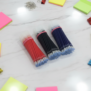 Recharges de <span class=keywords><strong>stylo</strong></span> bille effaçables en plastique de bonne qualité, pointe fine 0,5 mm, bleues, pour le bureau et l'école - Product Image 1