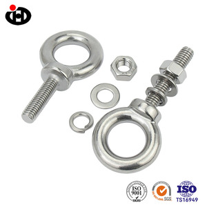 Ensemble de boulons à œil en acier inoxydable 304, finition unie, grade A2/A4, avec <span class=keywords><strong>anneau</strong></span>, <span class=keywords><strong>tige</strong></span> traversante, filetage standard - Product Image 5