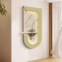 Plantes vertes hydroponiques en trois dimensions modernes crème haut de gamme peintures murales suspendues peintures décoratives pour hall d'entrée