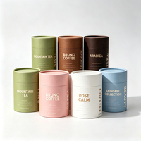 Tubes en papier kraft ronds personnalisés, boîtes en papier imprimées sur mesure pour l'emballage de café, thé, vin, bougies, cosmétiques, parfums