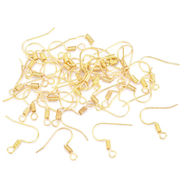 200 pièces/sac bricolage boucles d'oreilles fermoirs crochets raccords bricolage fabrication de bijoux accessoires fer crochet fil d'oreille bijoux 20*17mm V127