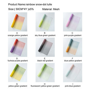 Cầu Vồng tuyết chấm vải tuyn, vật liệu đóng gói Hoa, lưới, DIY handmade tăng gói vải tuyn, nguồn cung cấp Cửa hàng Hoa, Bán buôn. - Product Image 6