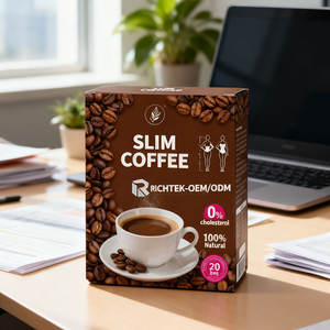 Richtek doğal bitkisel zayıflama yeşil kahve tozu anında Reishi kahve meyve aromalı nötr tadı çanta içinde paketlenmiş - Product Image 5