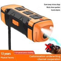 Appareil d'entraînement pour chiens à ultrasons portable, anti-aboiement, avec double lumière clignotante, batterie rechargeable, en ABS écologique, pour utilisation en extérieur sur pelouse