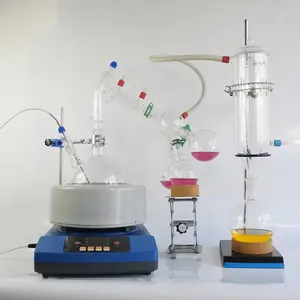 Lab อุปกรณ์การกลั่น 2l 5l 20l Distiller โมเลกุลสั้นเส้นทาง