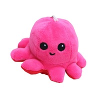 Adorable poupée peluche pieuvre à visages interchangeables, porte-clés, breloque pour sac d'école, accessoire pour filles, super douce, rembourrage en coton PP