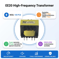Transformateur Flyback Haute Fréquence Personnalisé EE20 Monophasé 12W 20W 5V 120V 220V à Noyau de Ferrite, Transformateur Élévateur, Transformateur PCB