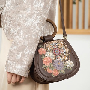 Bolso de Mano Inspirado en Diseñadores, Bordado Floral 3D, Cuero Sintético PU, Regalo Navideño - Product Image 6