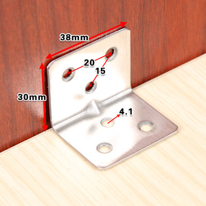 Connecteurs d'angle en acier inoxydable épaissi à 90 degrés, supports d'angle, trépieds pour la fixation de profilés en angle, meubles - pour - Product Image 1