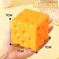 Vente en gros de jouets sensoriels anti-stress en forme de cube de fromage de 5 cm, jouets à presser à remontée lente pour filles et garçons