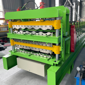 เครื่องขึ้นรูปม้วนสามชั้นเครื่องทำหลังคาเหล็กทาสีล่วงหน้า1220มม. - Product Image 5