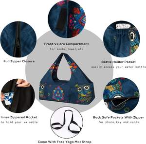 Sac à dos à cordon de serrage gratuit, sac à dos à cordon de serrage, sac de sport en nylon résistant à l'eau, sacs à cordon de serrage pour le yoga avec poche humide - Product Image 3