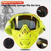 Lunettes de motocross Lunettes de moto VTT MX ATV Silicone anti-dérapant de haute qualité coupe-vent cyclisme lunettes de course avec masque