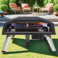 Four à pizza rotatif au gaz de 16 pouces, cuisinière multi-combustibles GPL, barbecue de camping en plein air