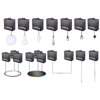 DMX 512 RGB LED luces de elevación triángulo tubo DMX grúa de elevación luz cinética cabrestante cinético cabrestante DMX