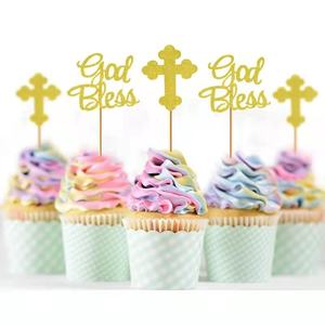 Decoración <span class=keywords><strong>de</strong></span> Pastel <span class=keywords><strong>de</strong></span> primera <span class=keywords><strong>comunión</strong></span> con forma <span class=keywords><strong>de</strong></span> cruz para <span class=keywords><strong>niño</strong></span> y niña, 12 Uds., adornos <span class=keywords><strong>de</strong></span> papel brillante para tarta <span class=keywords><strong>de</strong></span> bautismo, <span class=keywords><strong>niño</strong></span> y niña - Product Image 1