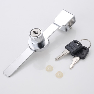 Cerradura de Seguridad para Puerta de Vidrio, Cerradura para Vitrina, Cerradura para Ventana de Gabinete de Cigarrillos, Simple o Doble, Deslizante, Sin Muebles, Cerraduras para Muebles - Product Image 1