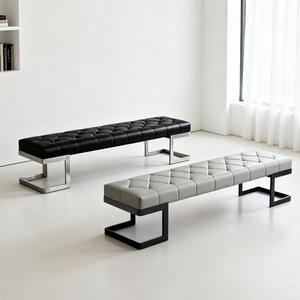 Modern Leather <b>Bench</b> Rectangular Standing Type <b>Shoe</b> Changing <b>Bench</b> For Adults And Elderly - Product Image 3