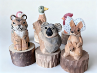 Taille-crayons manuels personnalisables en bois sculpté faits à la main, écologiques, motif petit animal, vente en gros pour salles de classe et écoles mondiales