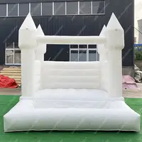 Inflatable Jumpers Thương Mại Jumping Castle Trắng Toddler Bounce House Với Pool Ball Pit
