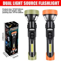 Lampes de travail d'extérieur, lampes de camping, lampes d'urgence portables, lampes LED multifonctionnelles, batterie rechargeable ABS, portée du faisceau de 500 m
