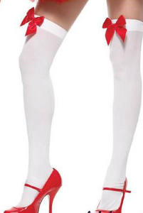 Mignon Transparent Lingerie <span class=keywords><strong>Bas</strong></span> Pur Belle Arc Sur Le Genou Noir <span class=keywords><strong>Blanc</strong></span> Noir Rose Arc Sexy Jarretelles Haut Tube <span class=keywords><strong>Bas</strong></span> De Soie - Product Image 3