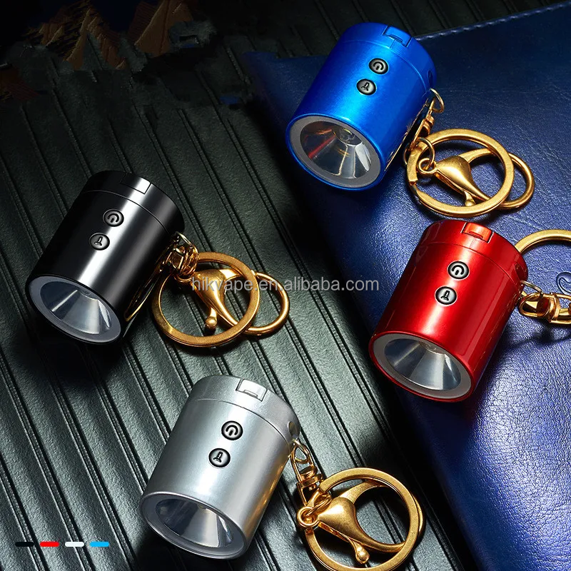 Новинка 2023, ветрозащитный брелок для ключей, подвесная зажигалка с USB-зарядкой и светодиодным освещением, зажигалка
