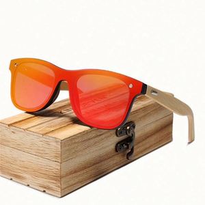 Custom Logo Fashion Retro Square Wooden TAC Polarized Bamboo <b>Sunglasses</b> for Men Women Comfortable UV Protection Lightweight - Product Image 1
