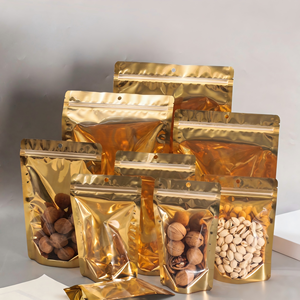 Bolsas de Embalaje de Alimentos al por Mayor, Bolsas de Mylar Resistentes a la Humedad para Granos y Cereales, con Acabado Dorado Brillante y Cierre Hermético - Product Image 1