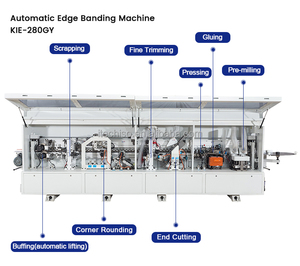 KIE-280GY Automatic Woodworking Melamine <strong>Edge</strong> Banding Bander Industrial Wood <strong>Edge</strong> Banding Furniture Manufacturing <strong>Machines</strong> - Product Image 2