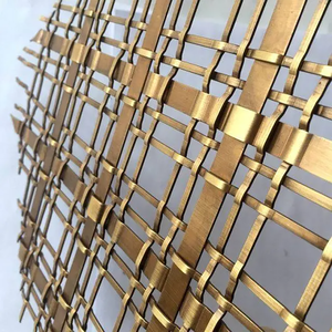 अनुकूलित सोने 304 स्टेनलेस स्टील सर्पिल वायर मेष पर्दा बुना हुआ सादा भोजन क्षेत्र विभाजन जिसमें सजावट काटने के साथ शामिल थे - Product Image 6