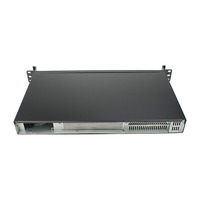 Boîtier de serveur IPC Mini-ITX 1U 19 pouces pour montage en rack, boîtier d'ordinateur industriel, deux ventilateurs 4020, alimentation FLEX, alliage d'aluminium