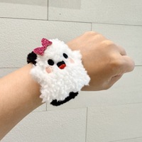 Décorations sur le thème d'Halloween, bracelet pour enfants en forme de chat, citrouille, fantôme, chauve-souris, jouet en peluche, bracelet à pression pour Halloween