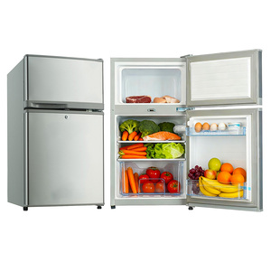 <span class=keywords><strong>Réfrigérateur</strong></span> OEM 80L à double porte, étagère en verre, congélateur supérieur, compartiment frais séparé, faible consommation d'énergie, refroidissement rapide - Product Image 1