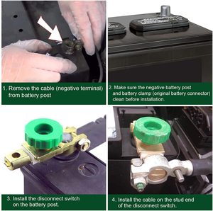 Interruttore a scollegamento rapido della batteria superiore Post nuova condizione di interruzione/spegnimento isolatore principale per barche auto camion camper trattori - Product Image 5