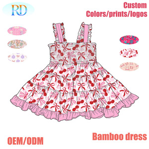 Robe d'été sans manches personnalisée de haute qualité pour filles, motif coloré en bambou, collection 2026 - Product Image 5