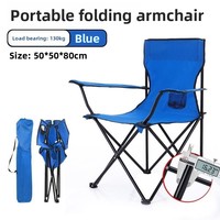 Fauteuil pliant compact en acier au carbone pour l'extérieur, style glamping, pour croquis, pique-nique, pêche, camping et loisirs