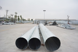 เสาส่งไฟฟ้าแรงดันสูงเสาสายไฟเหล็กชุบสังกะสีสำหรับโครงการโครงสร้างพื้นฐานกริดสาธารณูปโภค - Product Image 2