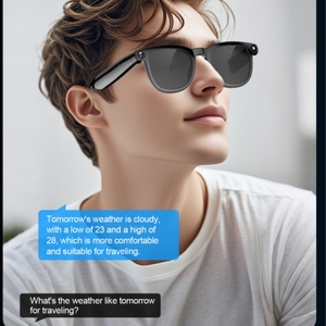 Gafas <span class=keywords><strong>de</strong></span> Sol Inteligentes CY01 para Grabar Fotos y Vídeos, Lentes con <span class=keywords><strong>Traductor</strong></span> IA, Audio y WIFI con Cámara - Product Image 5