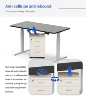Cadre de bureau debout à double moteur 2AF3 D3 30 vitesses, couleur personnalisée, moderne, hauteur réglable, support de bureau électrique, assemblage facile