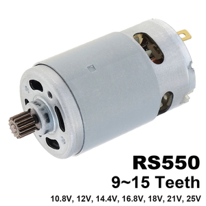 มอเตอร์ RS550 9/11/12/13/14 ฟัน 10.8V/12V/14.4V/16.8V/18V/21V/25V สำหรับไขควงและสว่าน พร้อมเกียร์บ็อกซ์แรงบิดสูง - Product Image 1