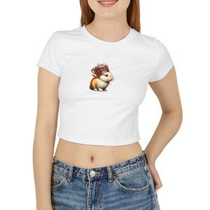 Camiseta Corta de Algodón Sin Etiquetas, Cuello Redondo, Sin Costuras Internas, Segura para Piel Sensible, Esencial para el Verano, Tallas Grandes y Extra Grandes - Product Image 1