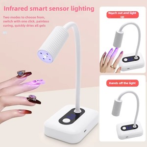 Rechargeable Gooseneck Nail Lamp With USB Clip Two Modes UV LED 360. Degree <b>Swivel</b> Nail Lamp for Curing Gel Nail for Home Salon - Product Image 3