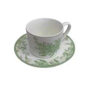 Solhui European ins retro spring lily of the valley ceramic coffee cup and saucer set afternoon tea cups