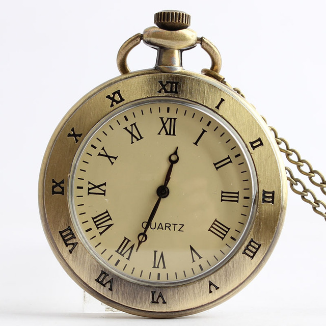 Wholesale High Quality Luxury Fashion Vintage Pocket Watches Women Ladies Men Male Chain Necklaces Retro Quartz Watch Clock