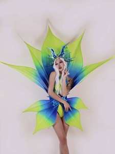 Costumi per Spettacoli in Discoteca Serie Ocean, Abiti da Ballo Gogo per Adulti, Outfit Sexy per Apertura Spettacoli in Poliestere - Product Image 4